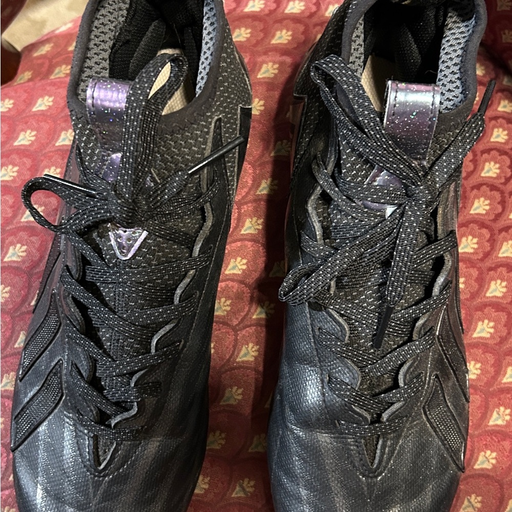 Men's Black Football Cleats Athletic Shoes